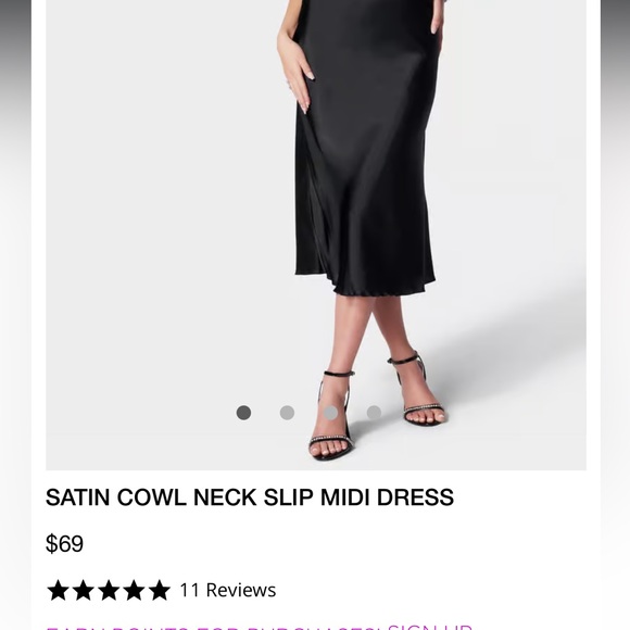 BEBE Satin Cowl Neck Slip Midi Dress - Picture 5 of 6